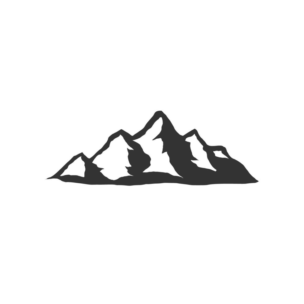 Mountains logo template vector on white background