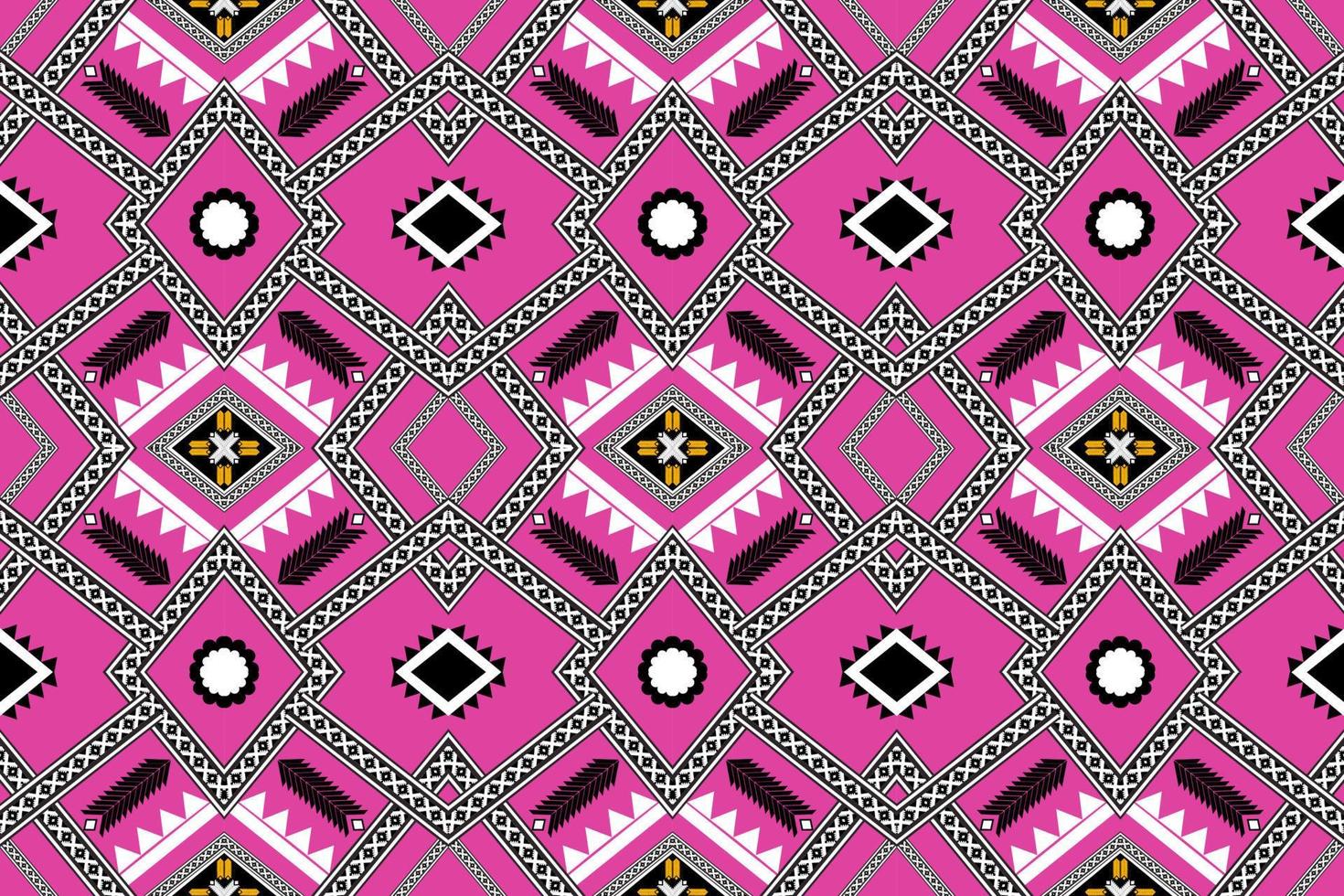 Traditional ethnic geometric fabric pattern vector