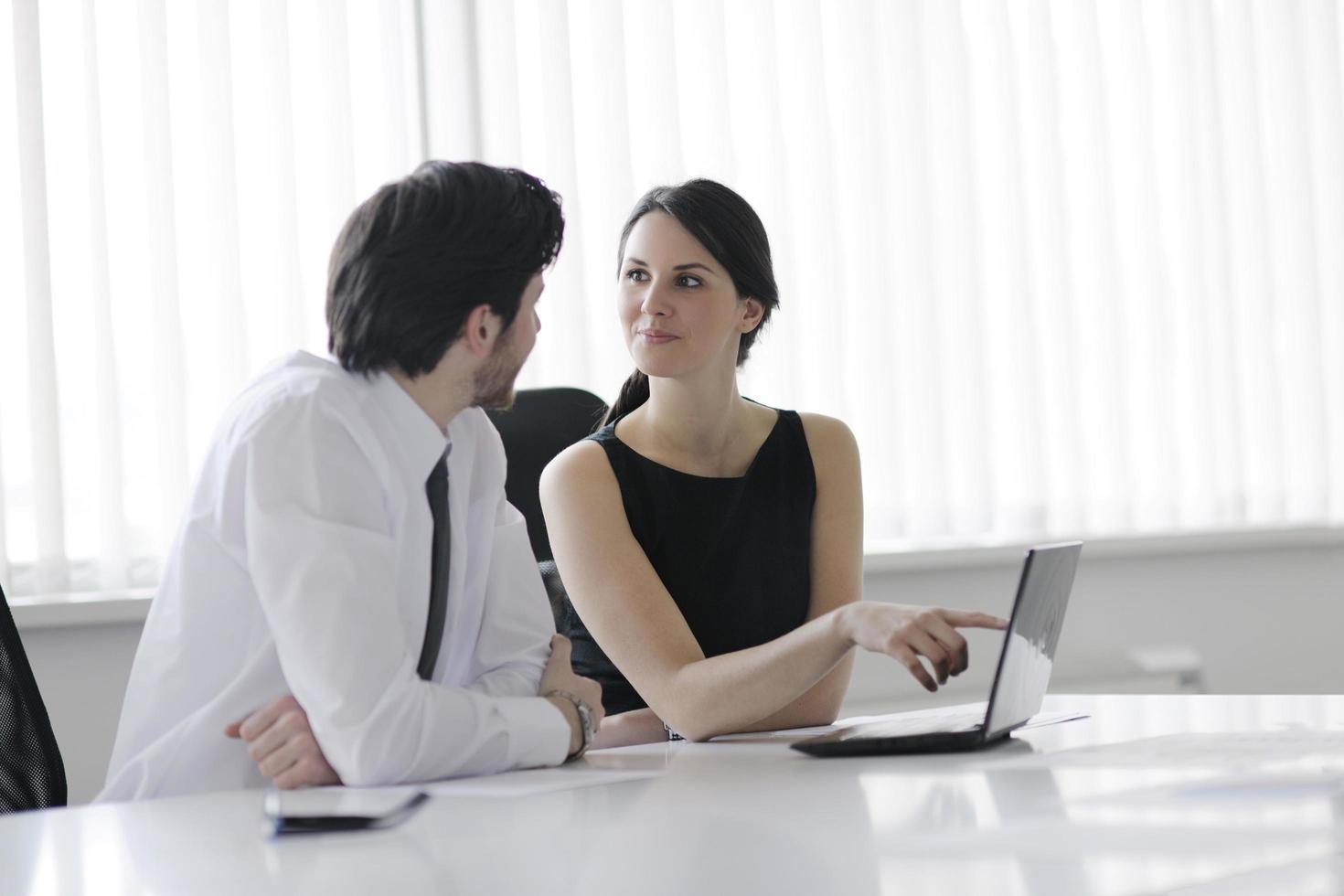 business people in a meeting at office photo