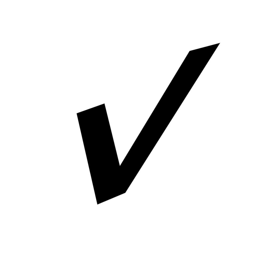 marca de verificación o botón de icono de confirmación. icono de marca de verificación, vector sobre fondo blanco