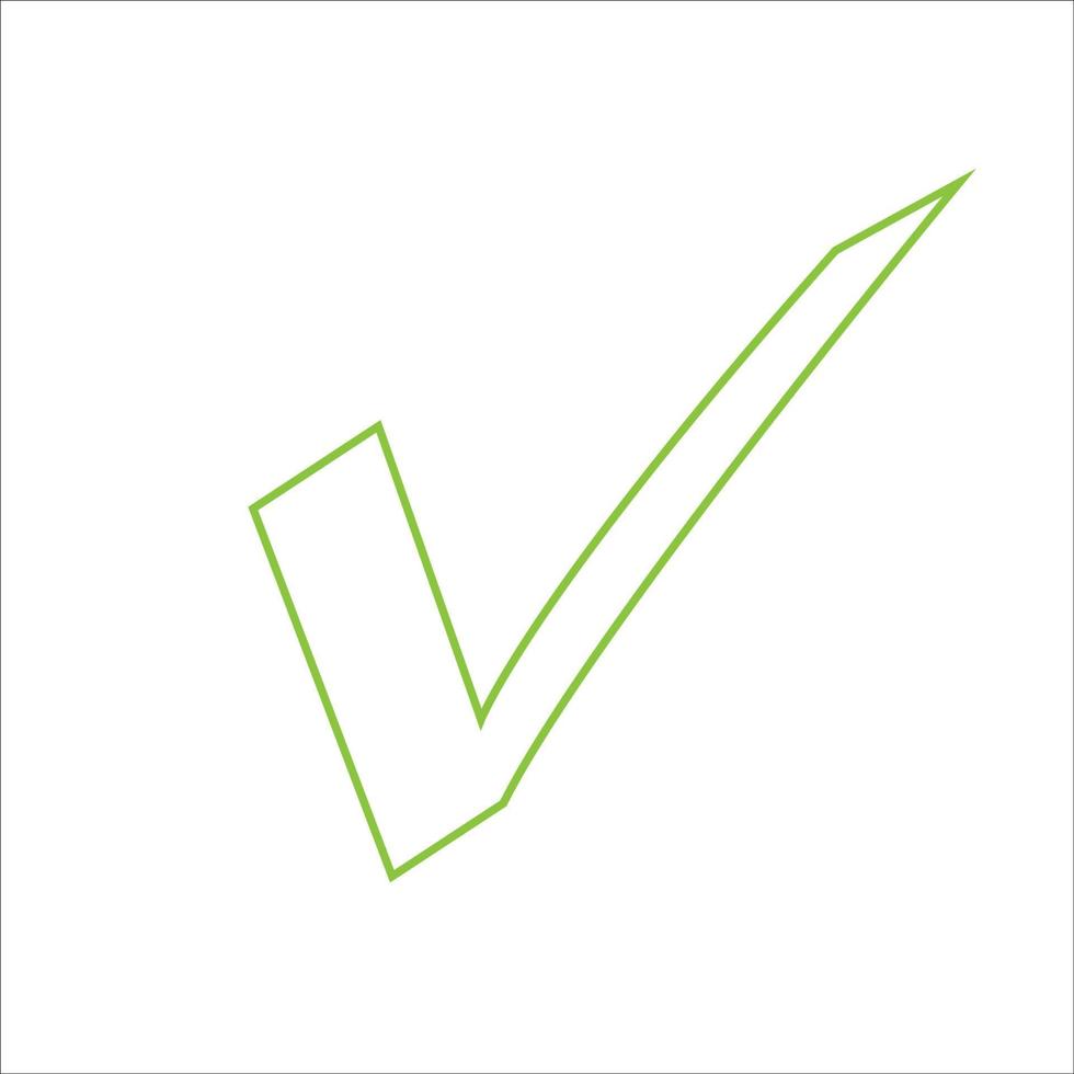 checkmark or confirm icon button. Checkmark icon, vector on white background