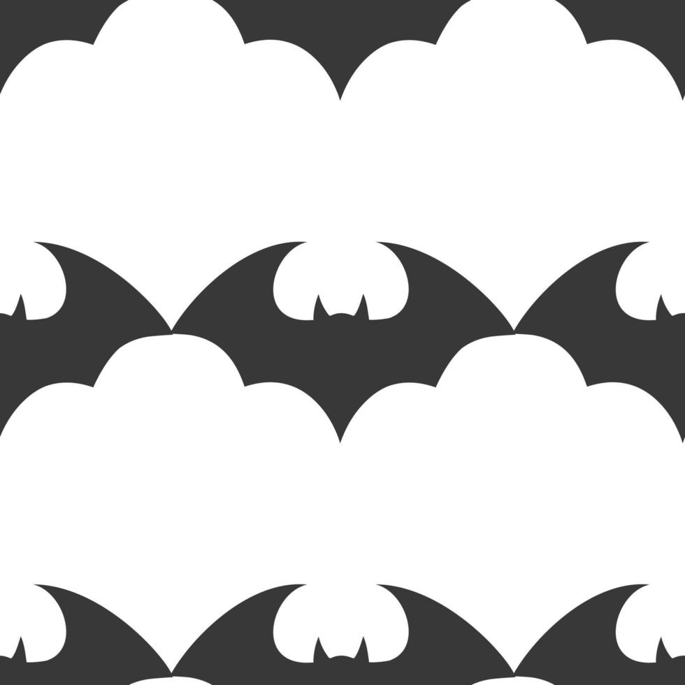 PrintHalloween flying bat.  Vampire vector bat. Dark silhouette of bats flying in a flat style. Seamless pattern. Halloween background.