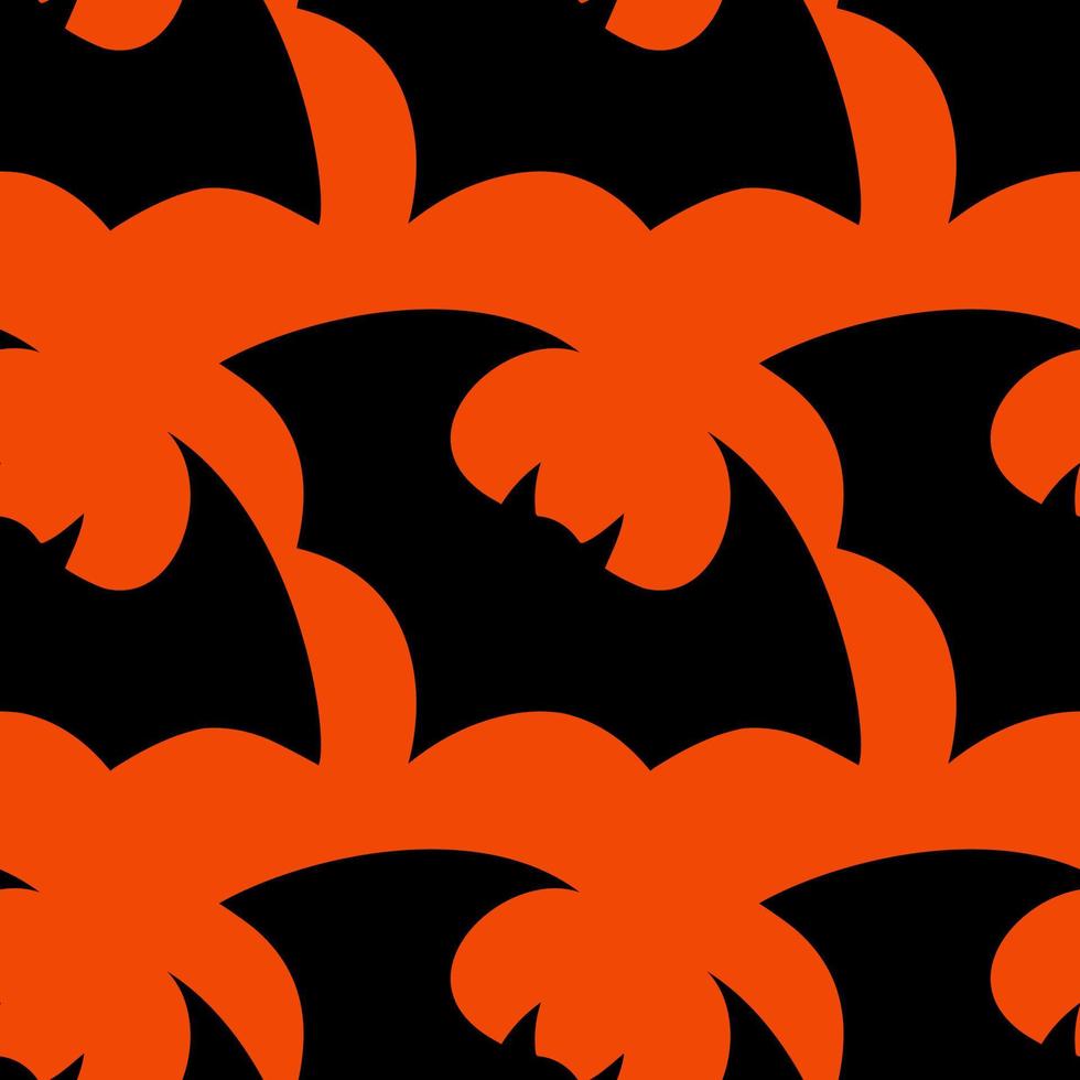 PrintHalloween flying bat.  Vampire vector bat. Dark silhouette of bats flying in a flat style. Seamless pattern. Halloween background.