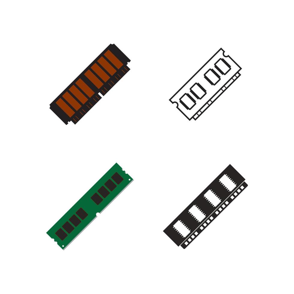 icono de ram de computadora vector