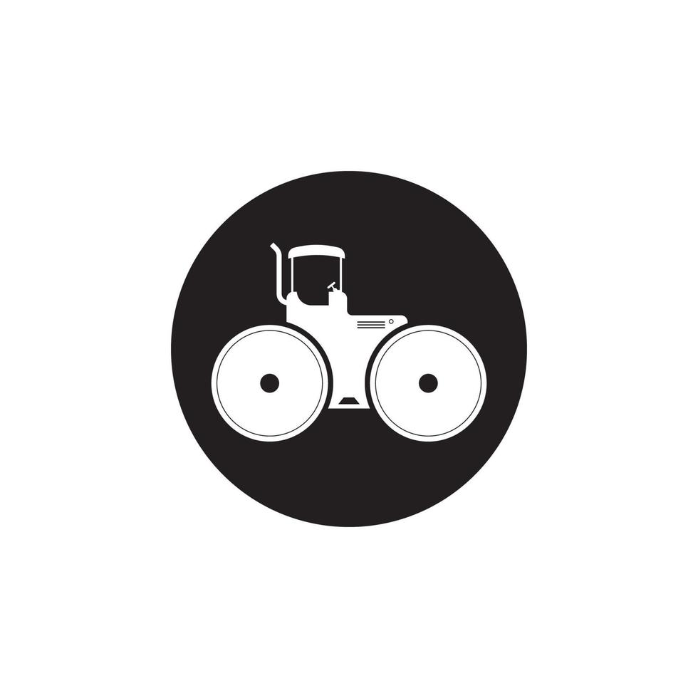 heavy equipment or asphalt road compactor vehicle icon vector