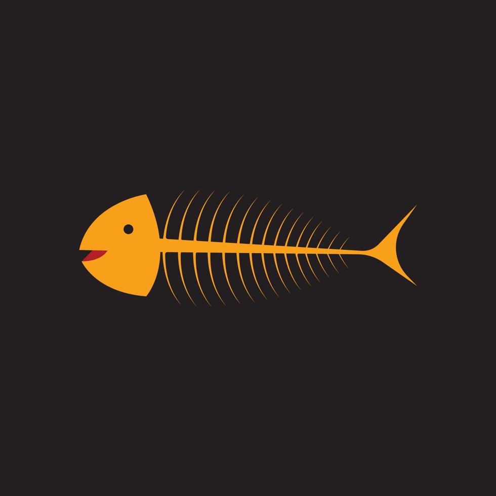 fondo del logotipo de espina de pescado vector