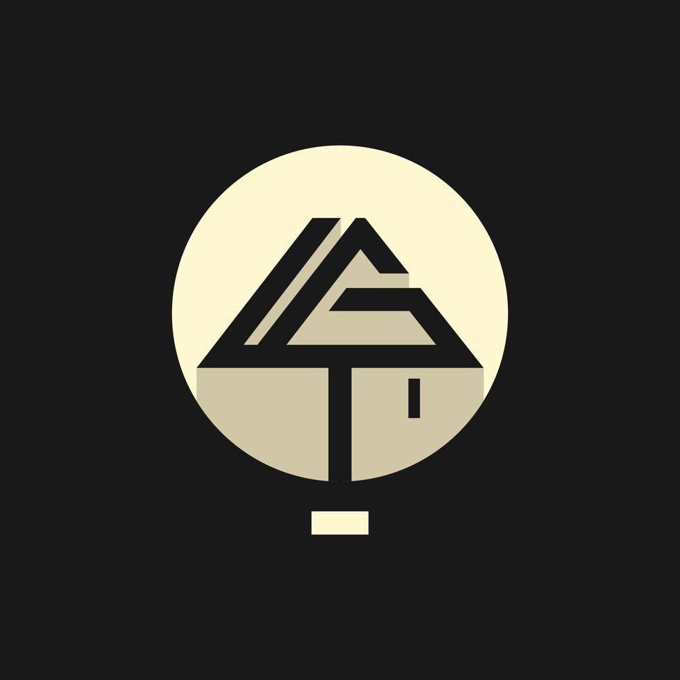 logotipo geométrico moderno de la habitación de la lámpara de la letra g vector