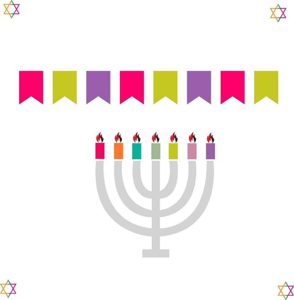 fondo feliz hanukkah. decoración de fiesta festiva. ilustración vectorial borrosa moderna para el festival judío de la luz. vector