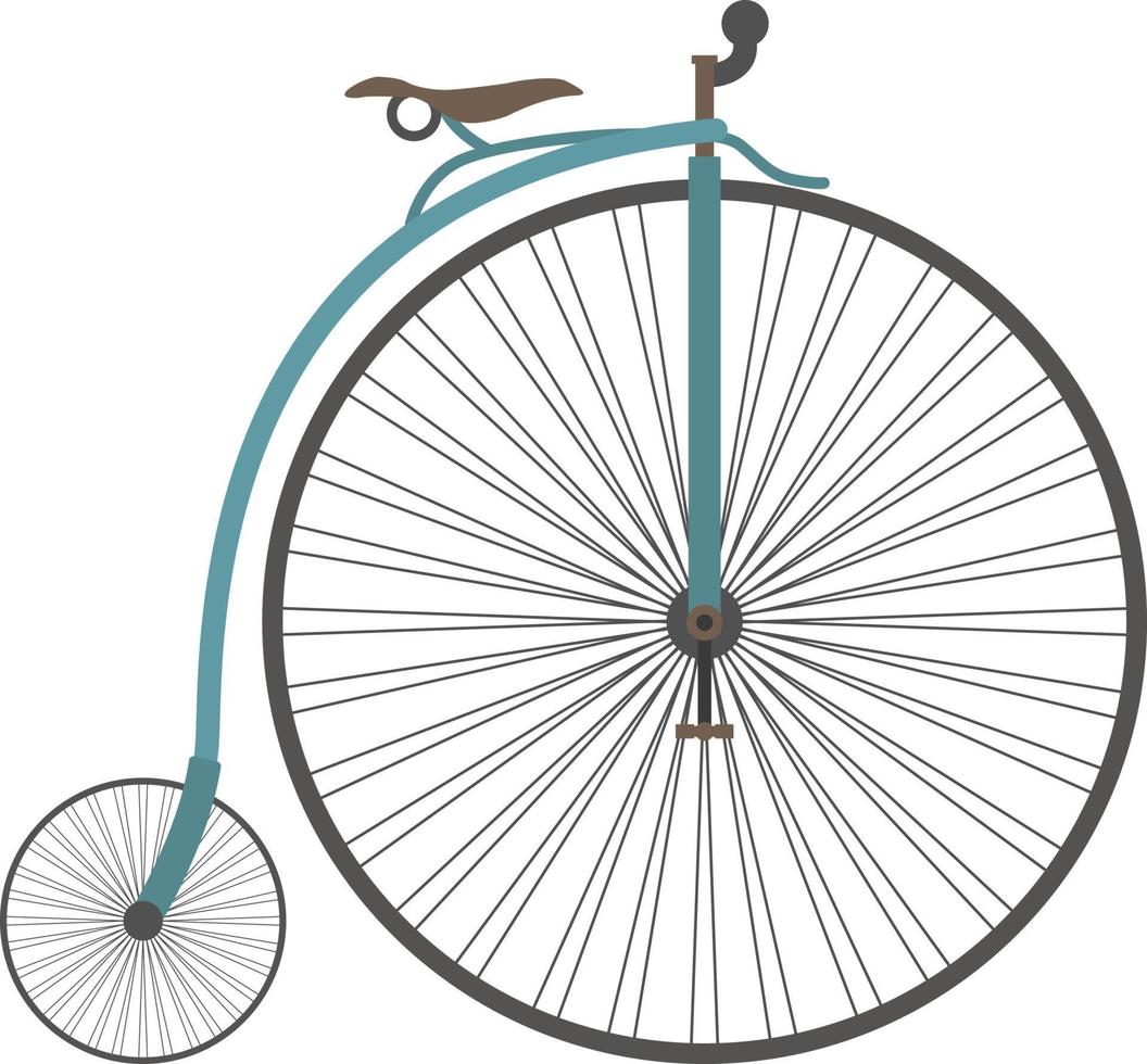 Retro bicycle, flat illustration vector