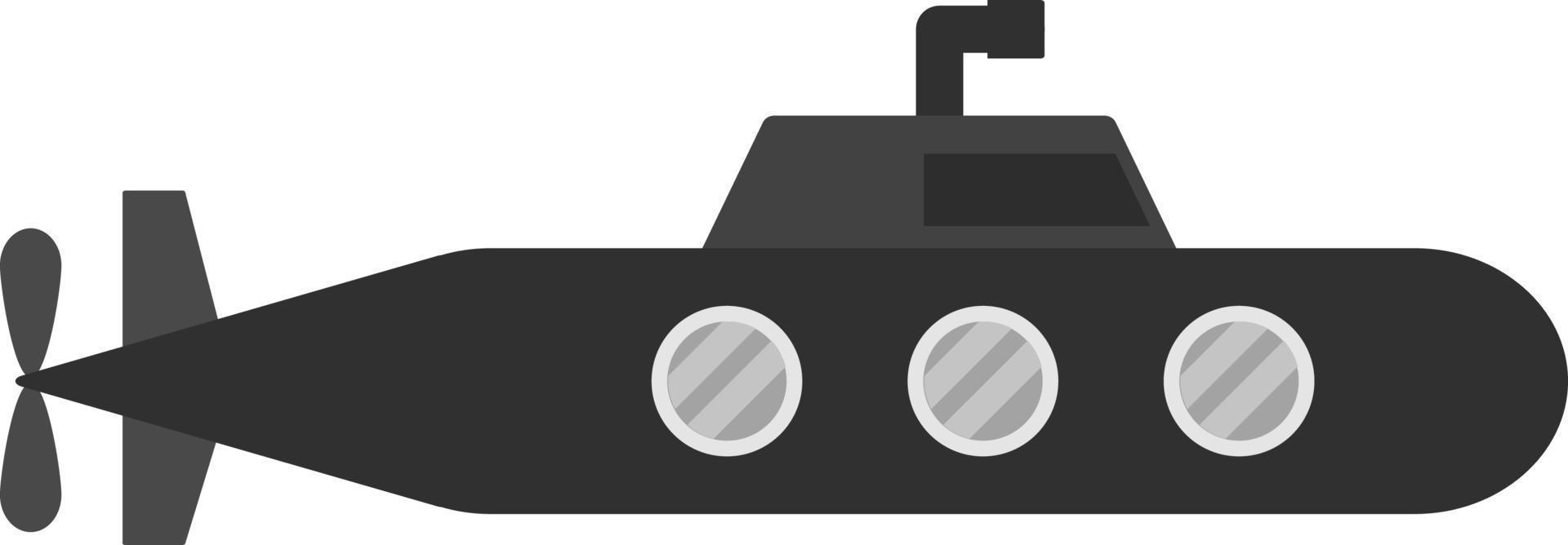 Submarine icon, flat illustration vector