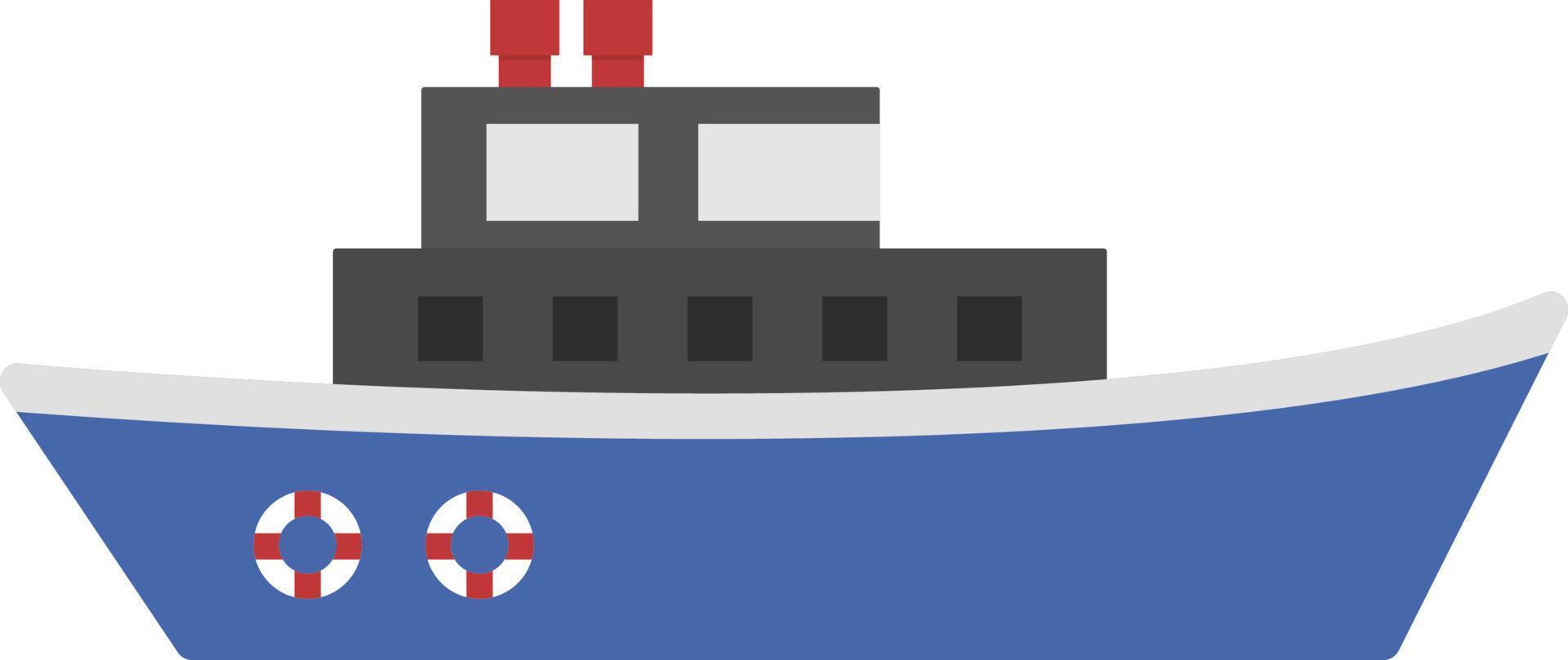 icono de barco, ilustración plana vector