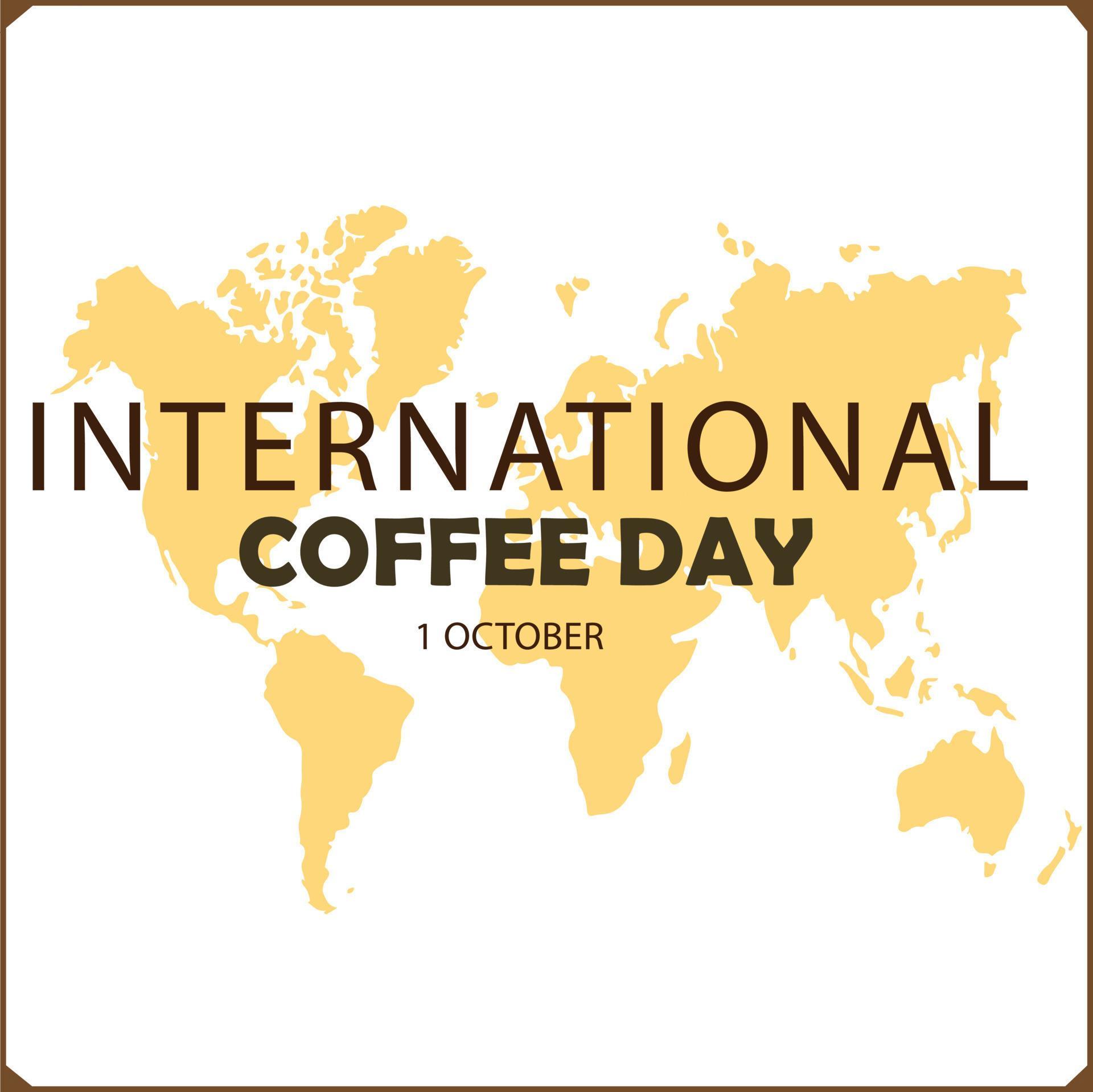 International Coffee Day, Suitable for greeting card, poster and banner