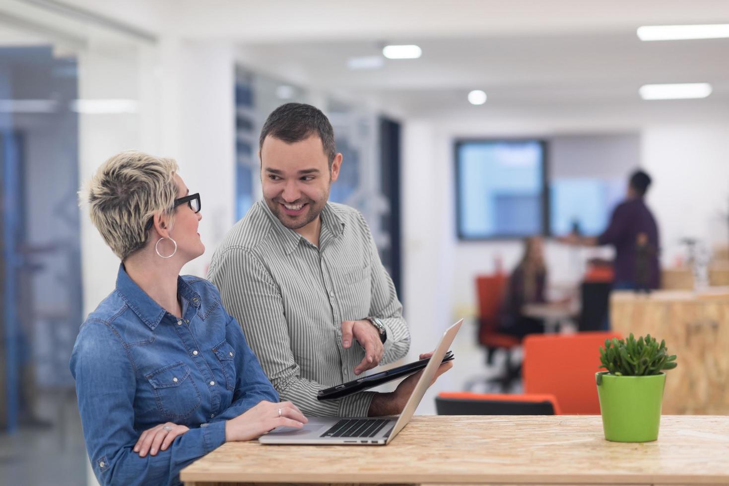 startup business team on meeting at modern office photo