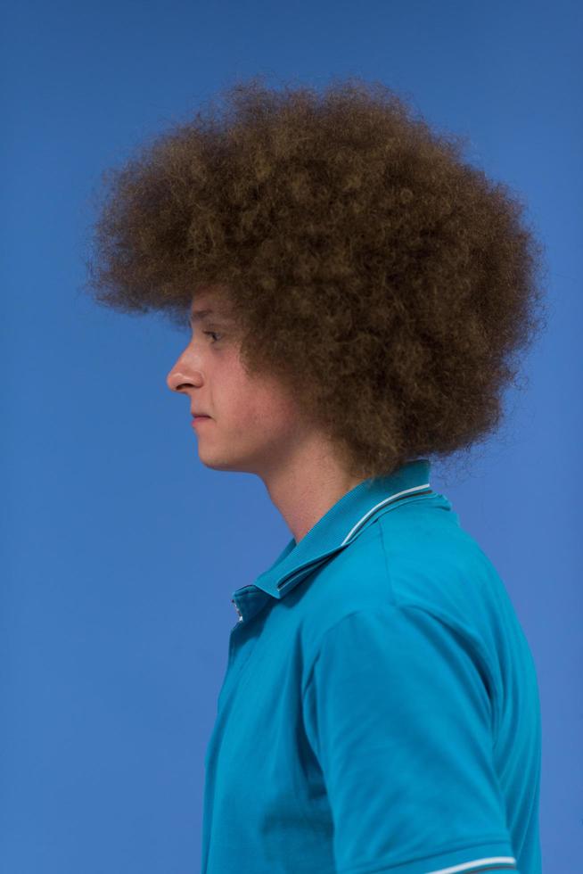 Man with funky hairstyle photo