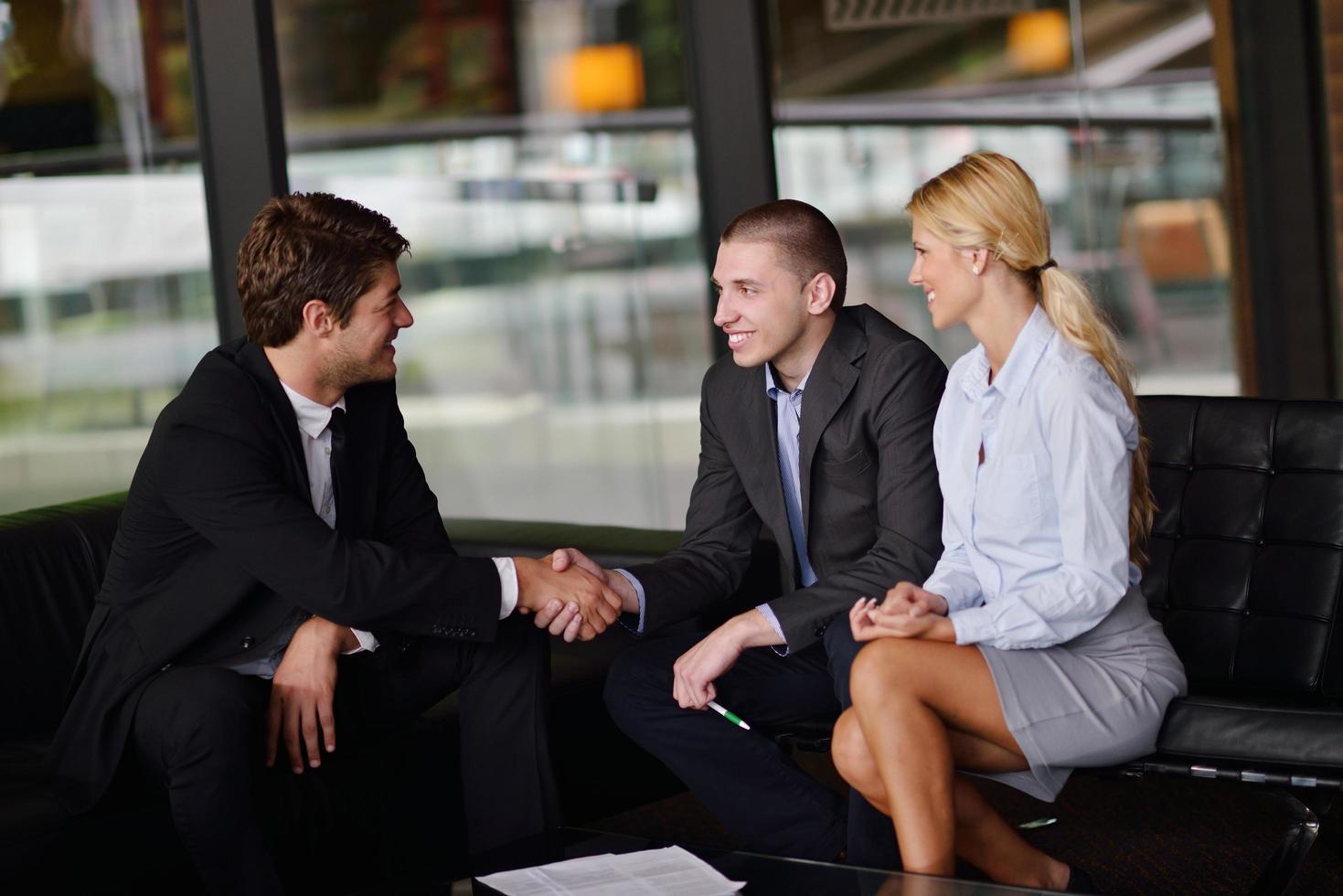 business people in a meeting at office photo