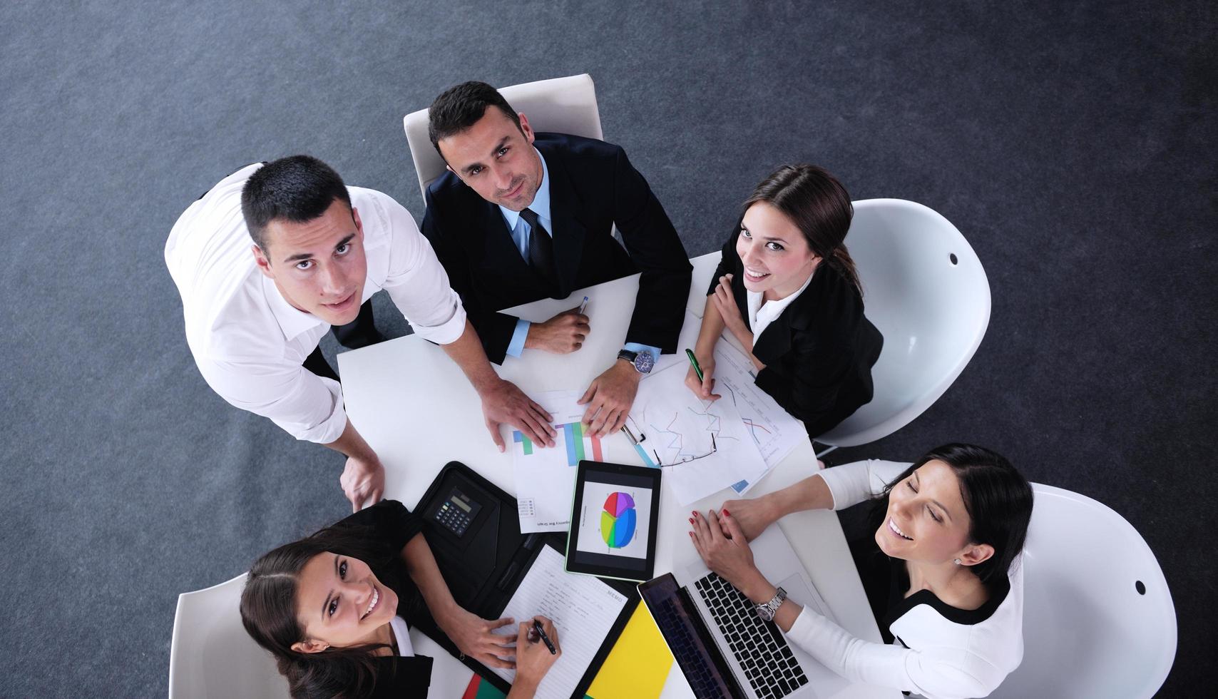 business people in a meeting at office photo