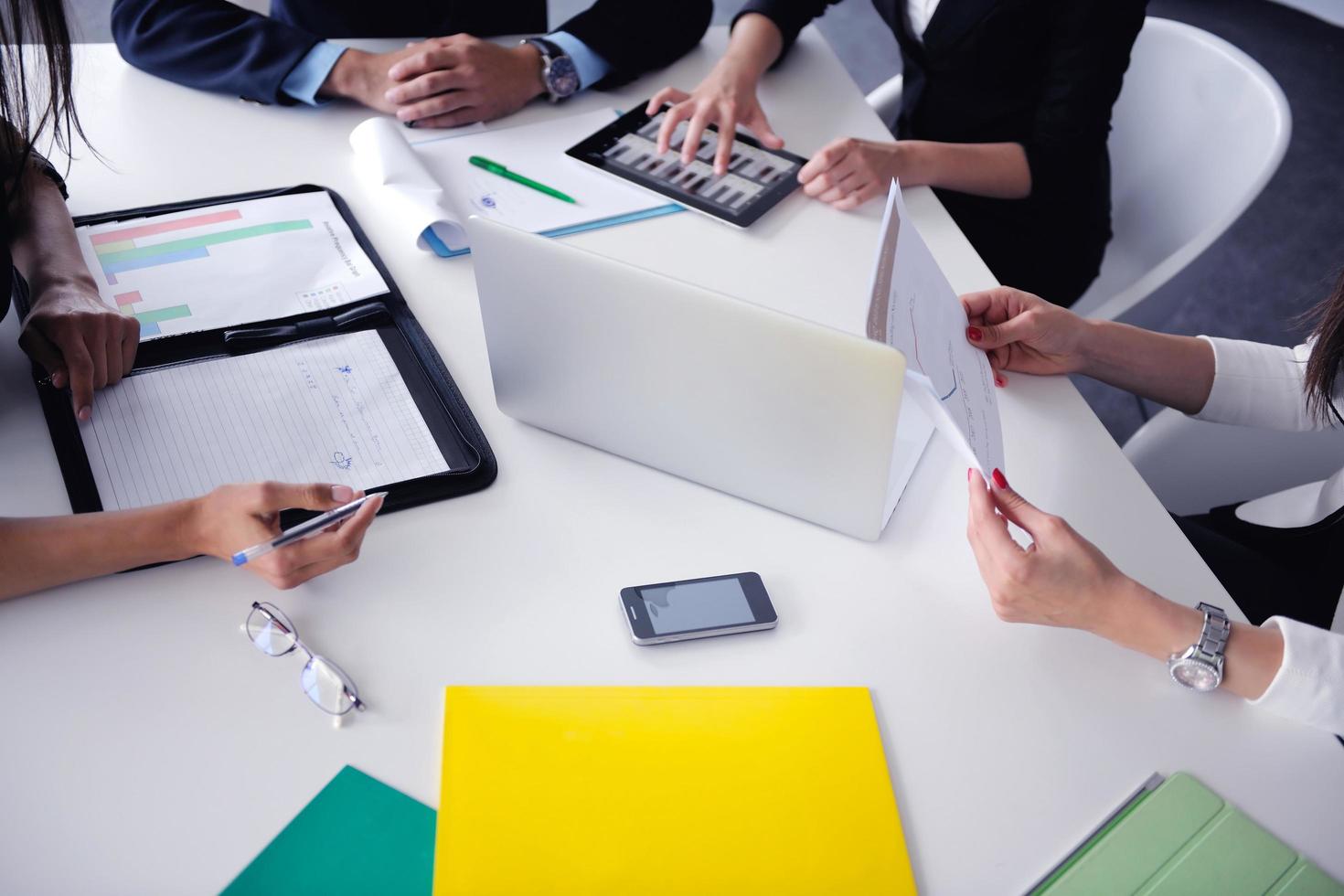 business people group in a meeting at office photo