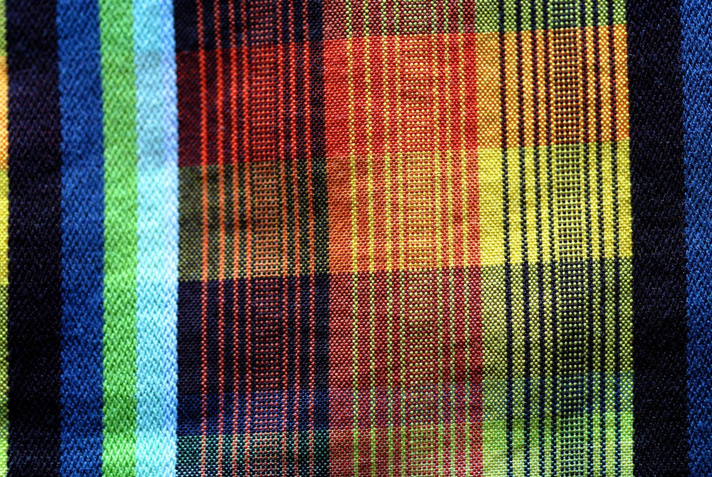 Colorful tablecloth view photo