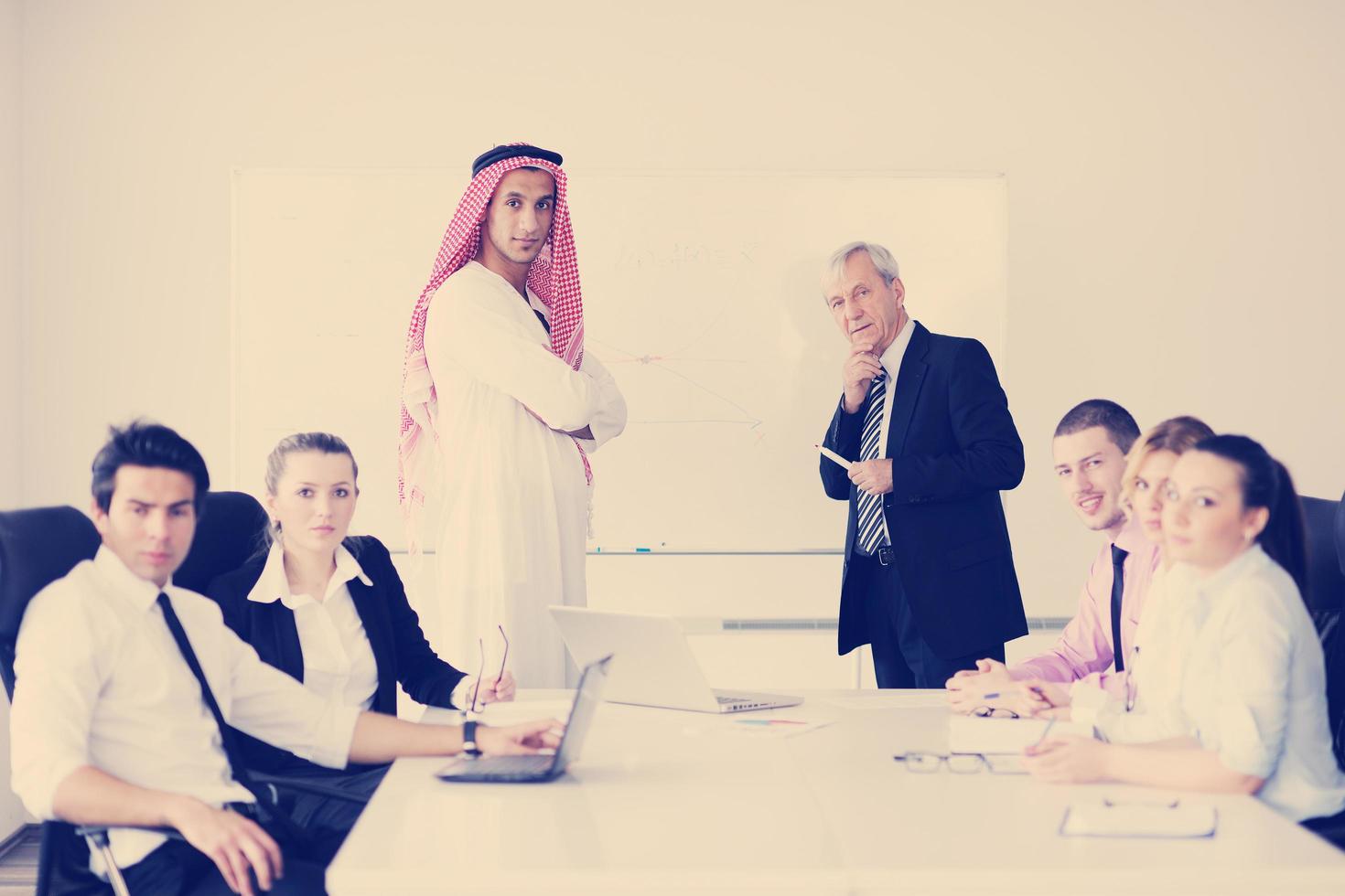 Arabic business man at meeting photo