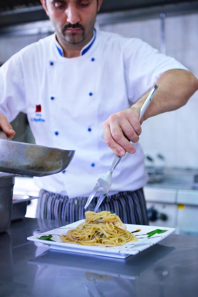 Chef preparing food photo