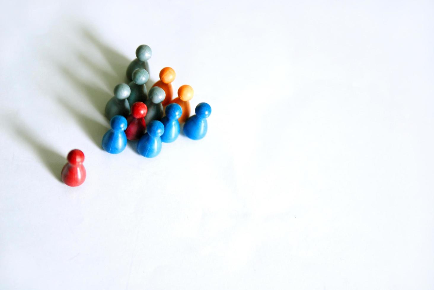 Concept of a multi-colored crowd photo