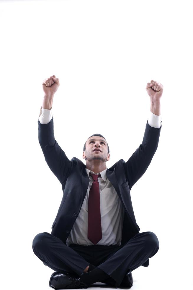 business man isolated over white background photo