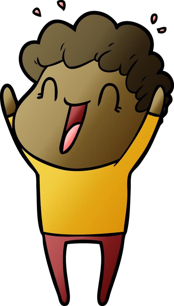 cartoon happy man vector
