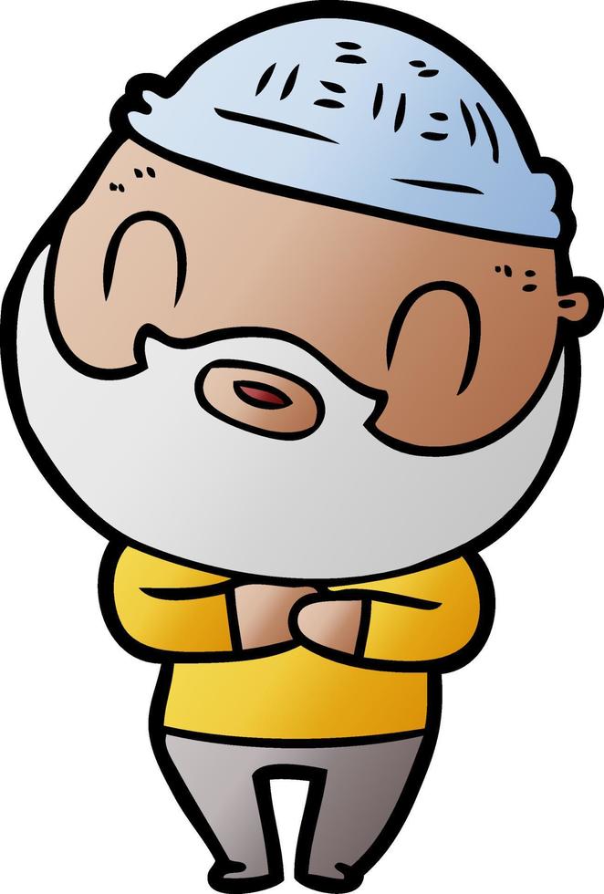 cartoon bearded man vector