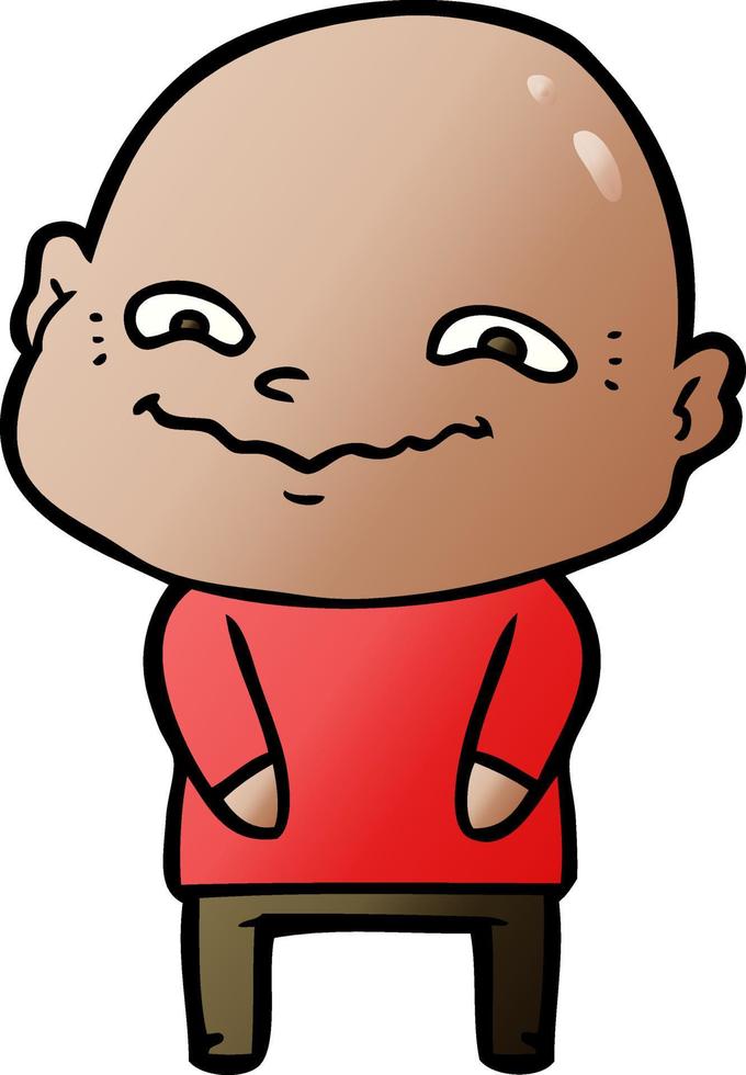 cartoon creepy guy vector