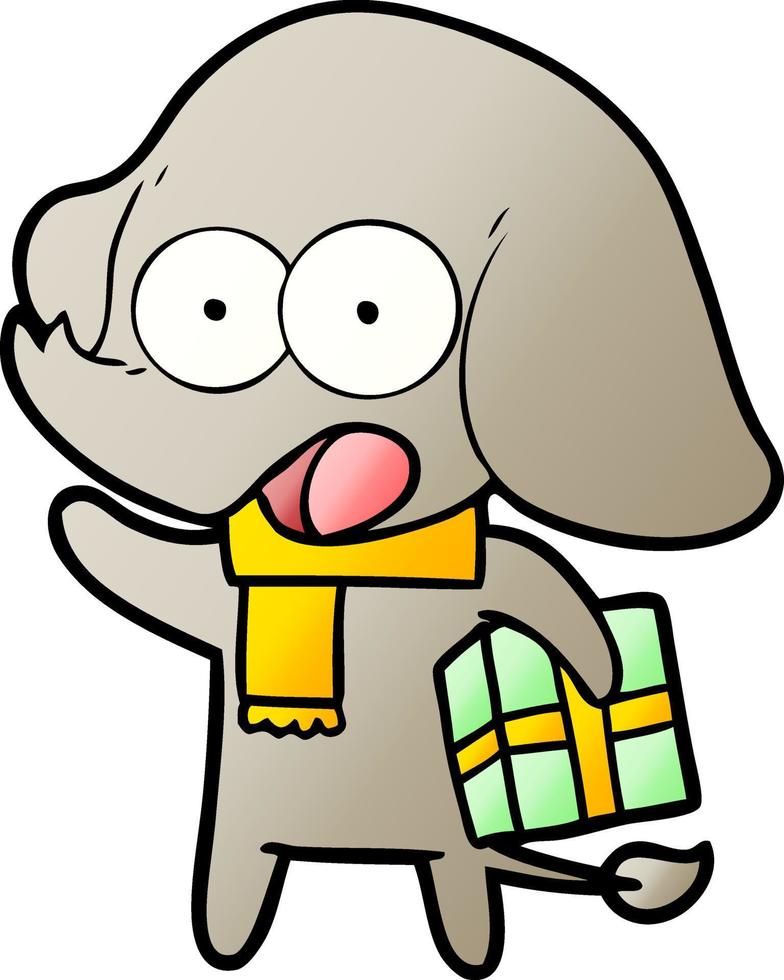 cute cartoon elephant vector