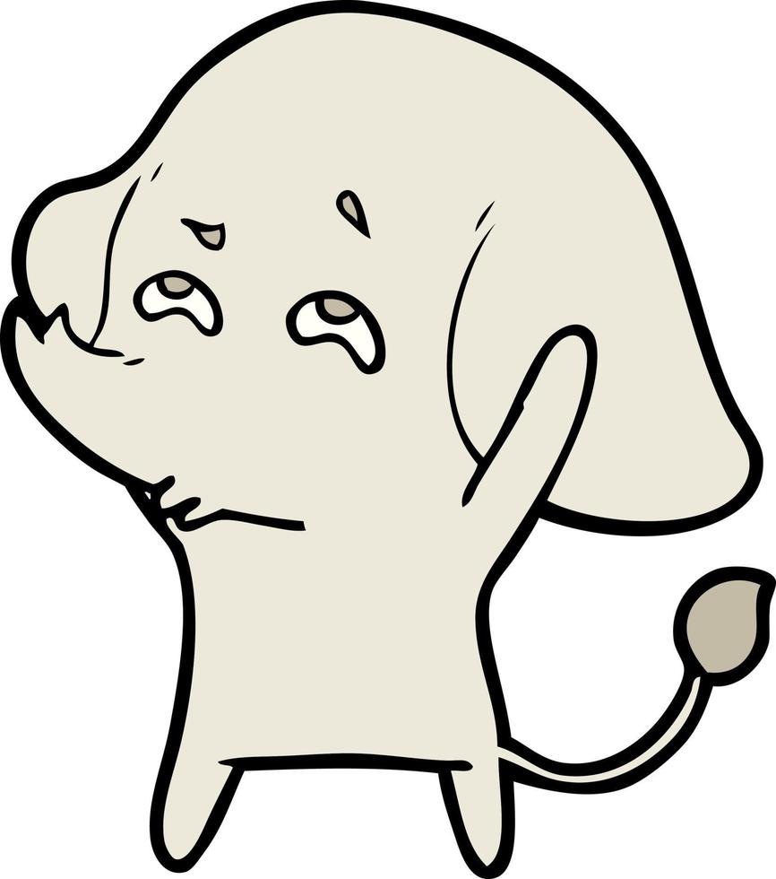 cartoon elephant remembering vector
