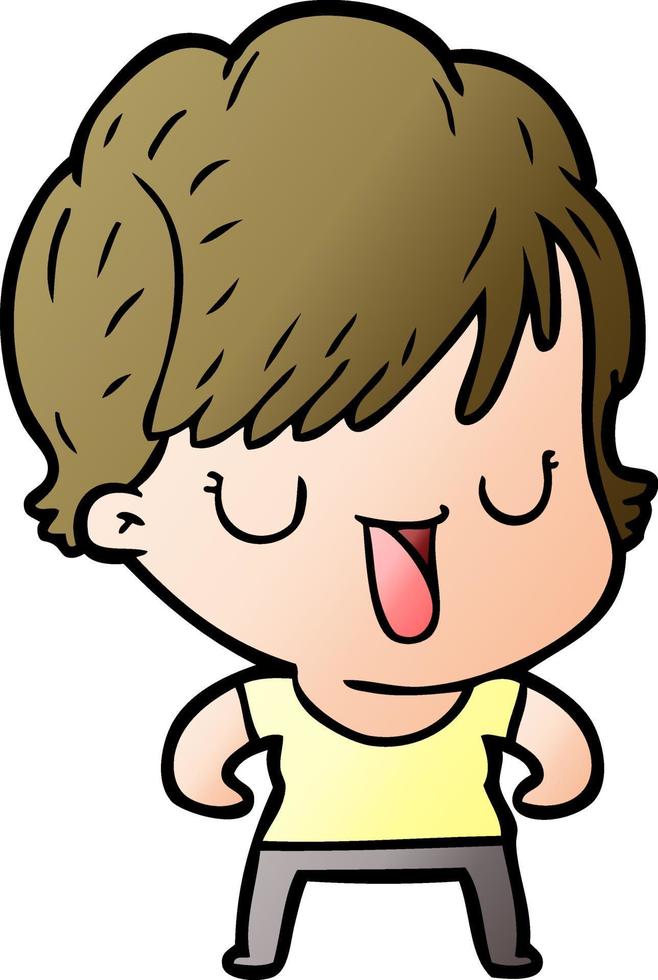 cartoon woman talking vector