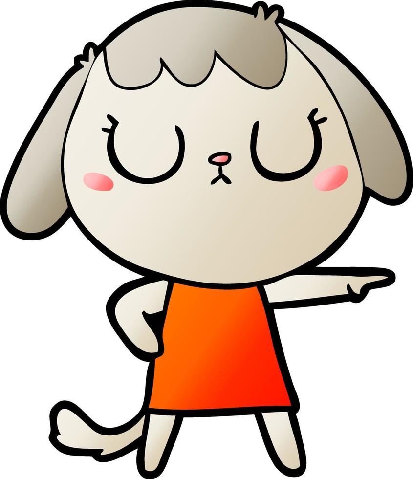 cute cartoon dog vector