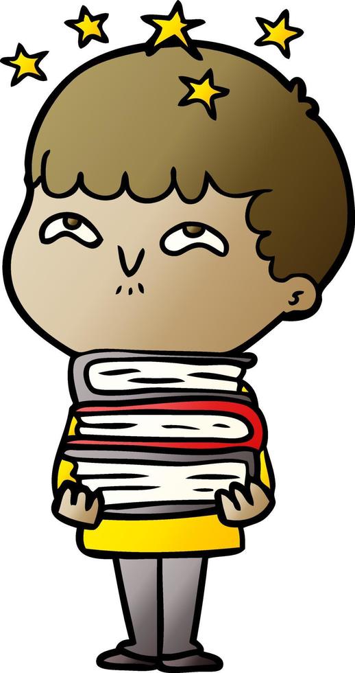 cartoon amazed boy vector
