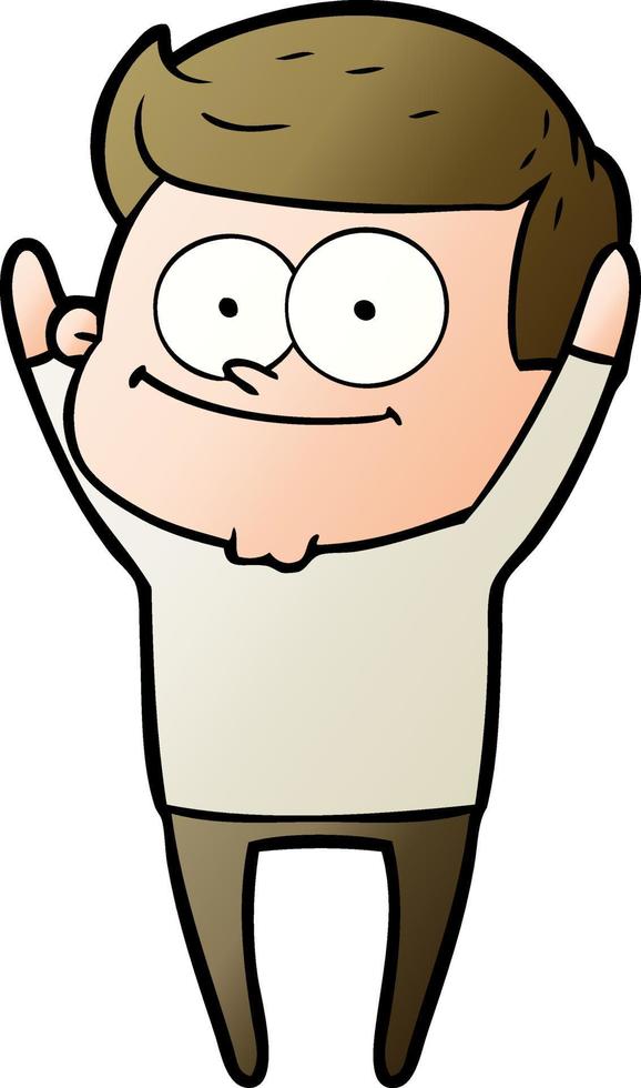 cartoon happy man vector