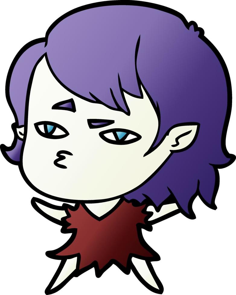 cartoon vampire girl vector