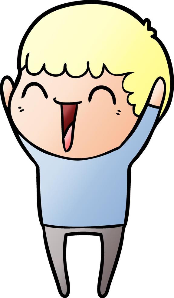 cartoon happy man vector