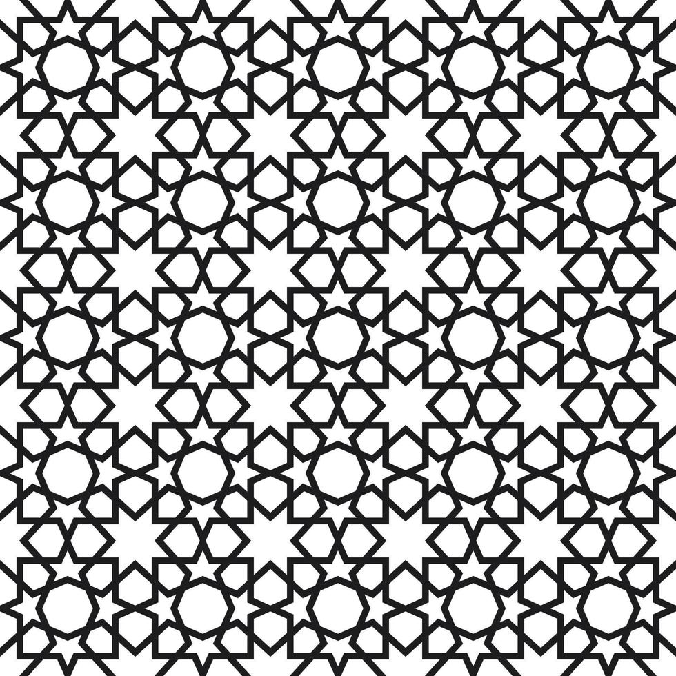Background with seamless pattern in islamic style vector