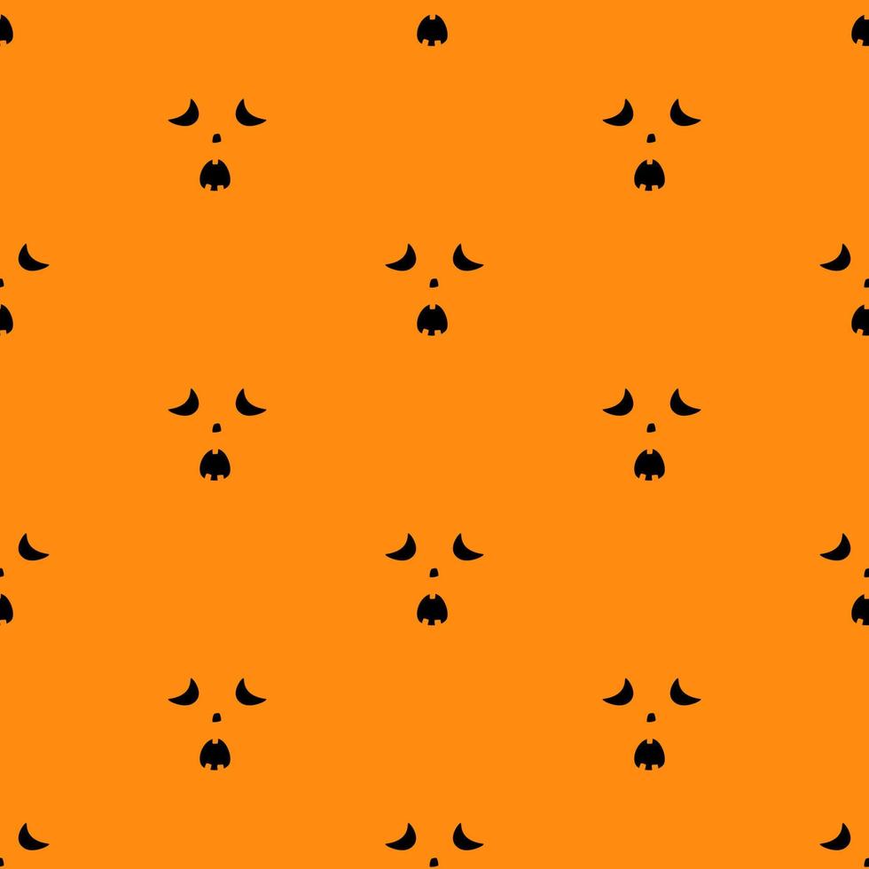 conjunto de caras de miedo calabazas de halloween vector