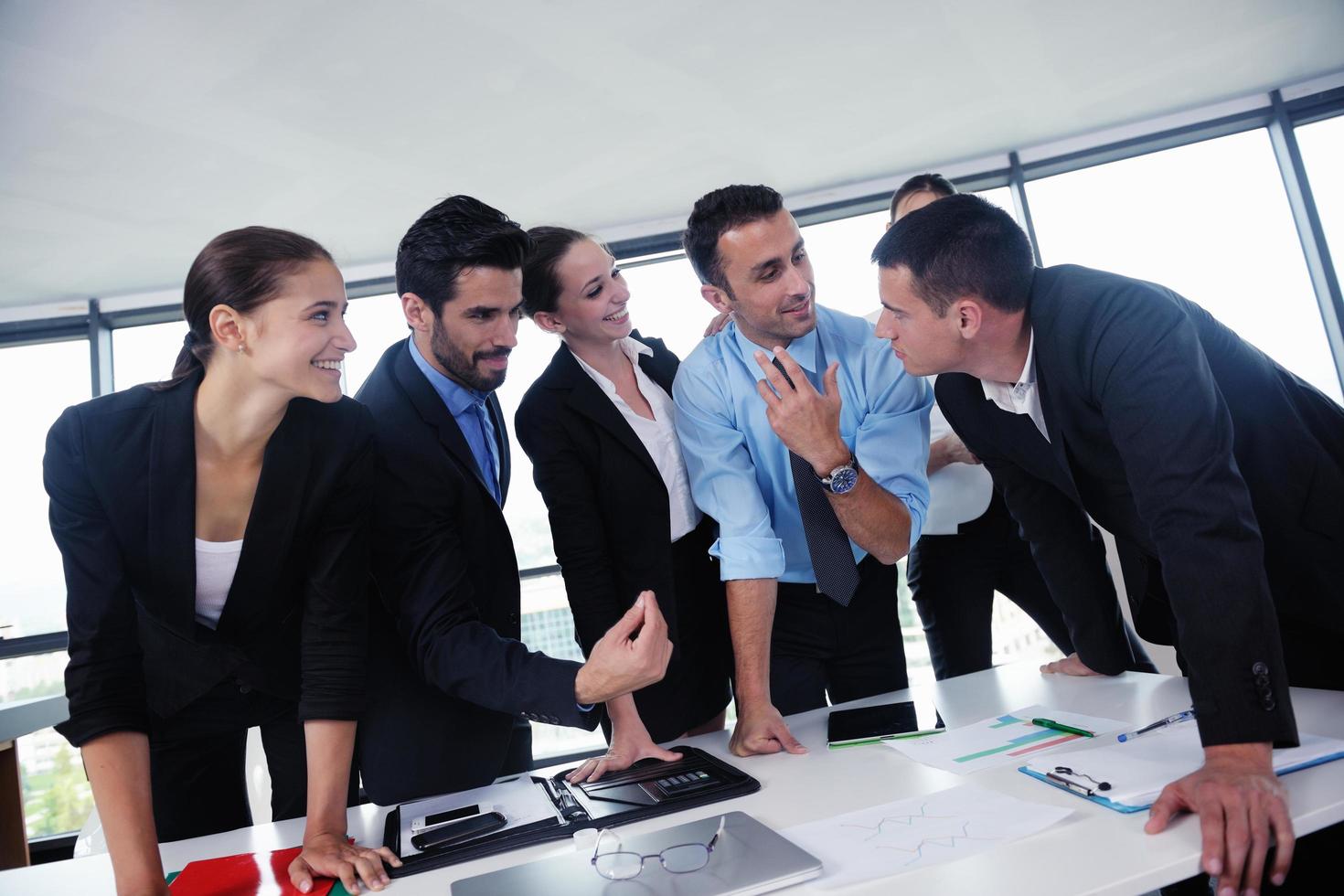 business people in a meeting at office photo