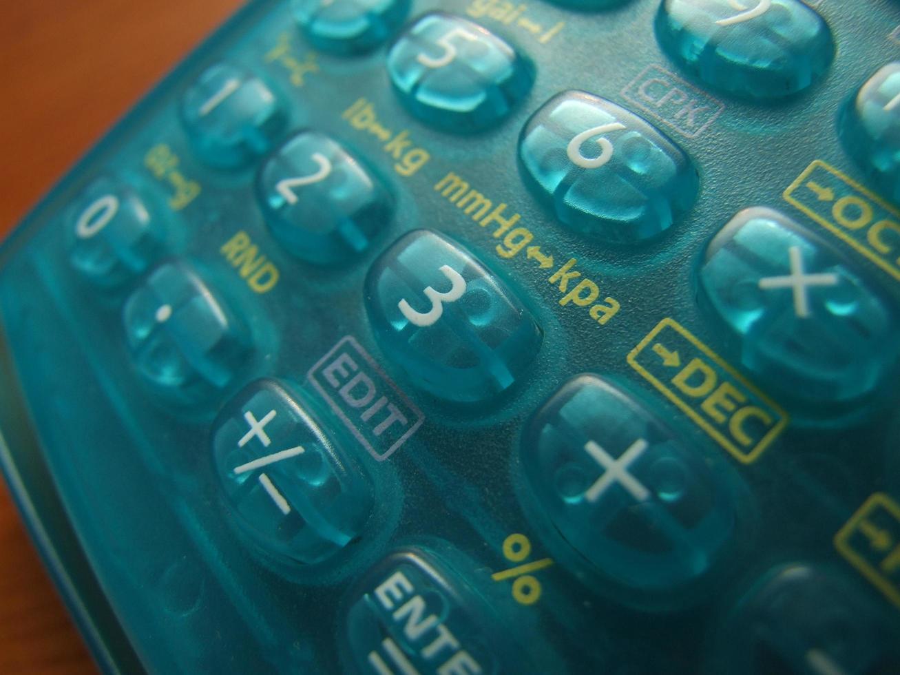 Calculator on table photo