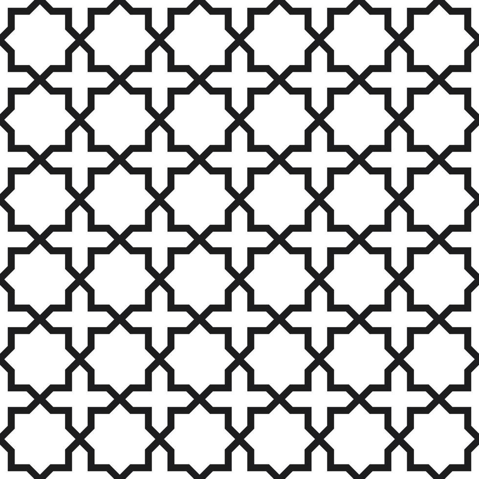 Background with seamless pattern in islamic style vector