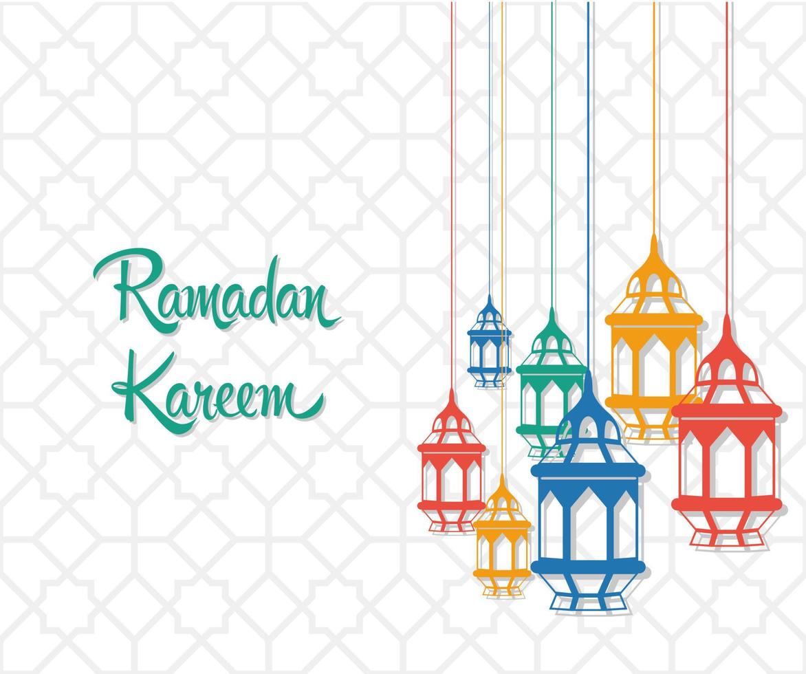 Ramadan Kareem greeting card background vector