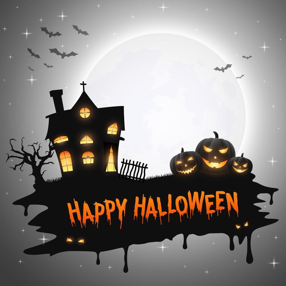 Halloween night background vector