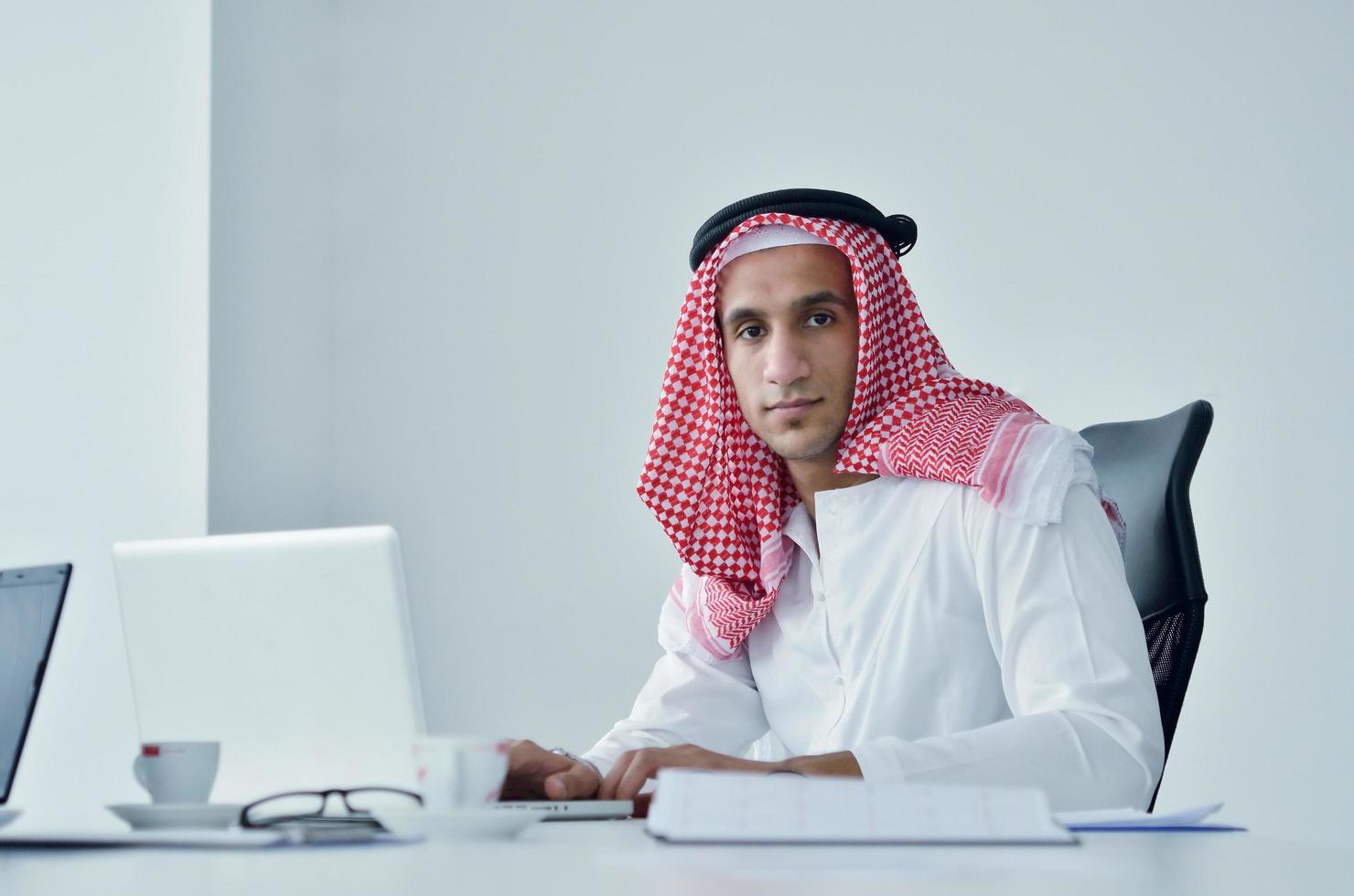 arab business man at bright office photo