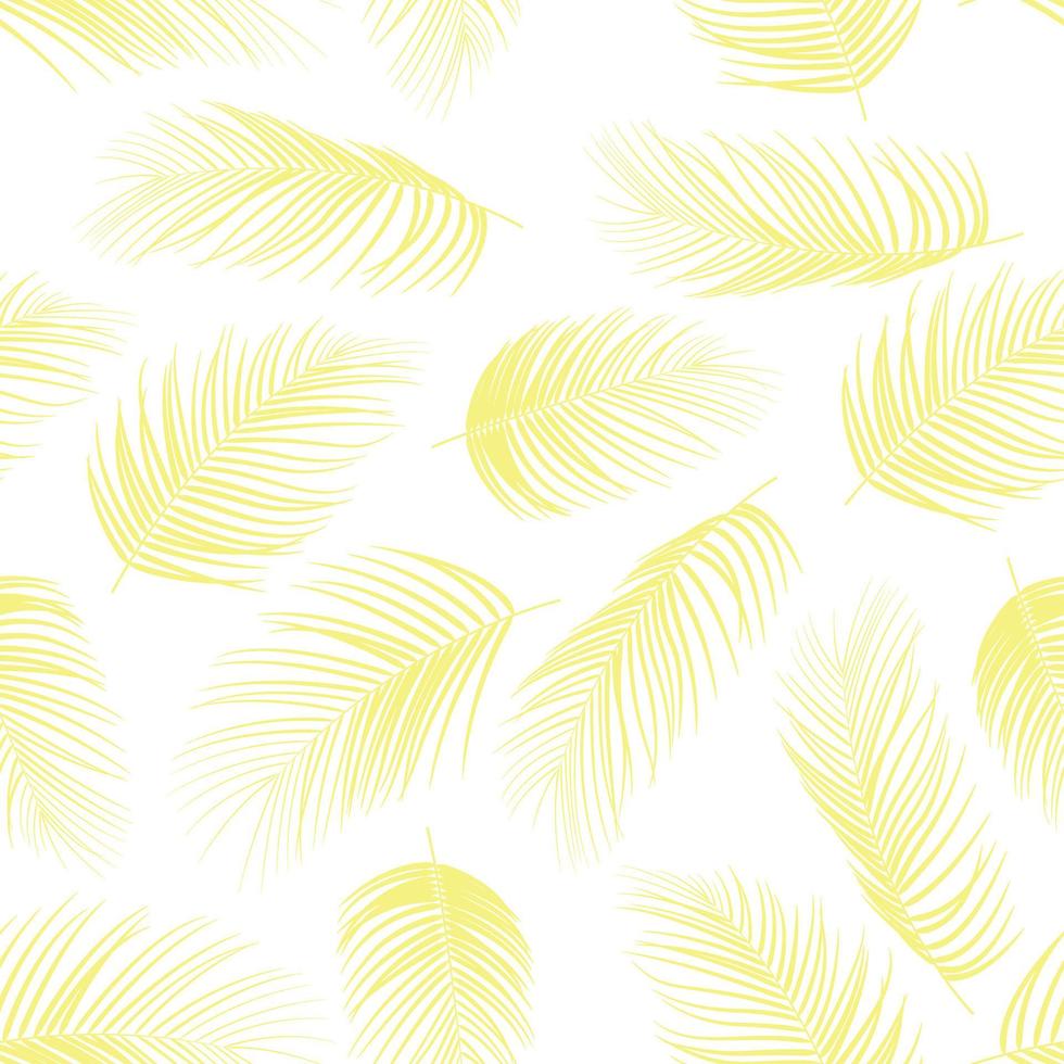 Seamless pattern with colorful isolated palm leaves background vector