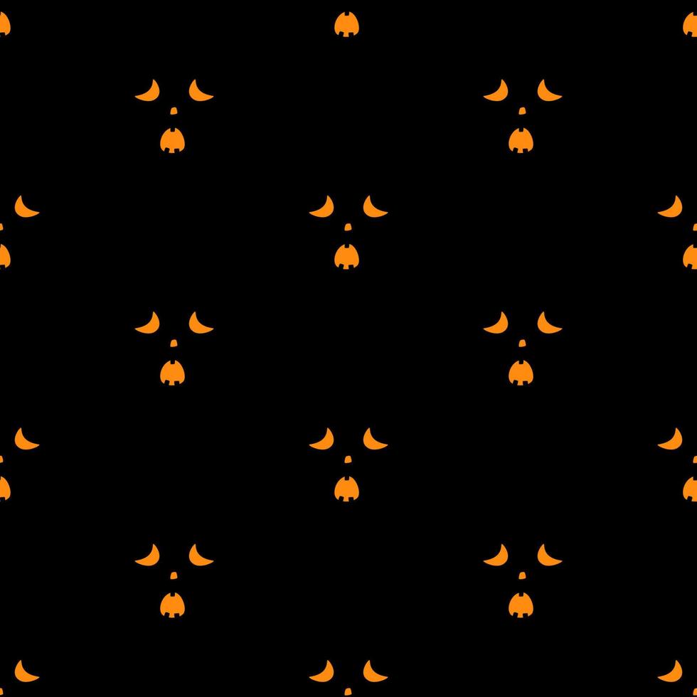 conjunto de caras de miedo calabazas de halloween vector