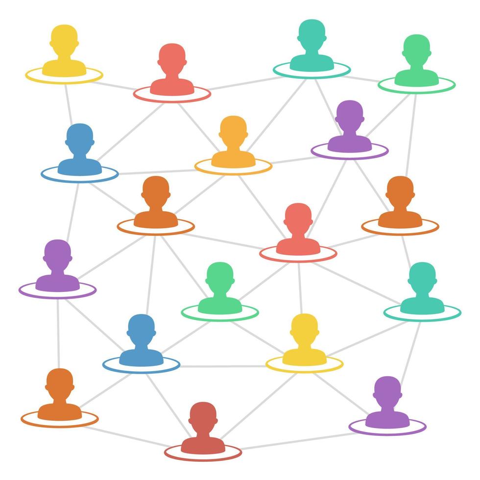 People network icon vector