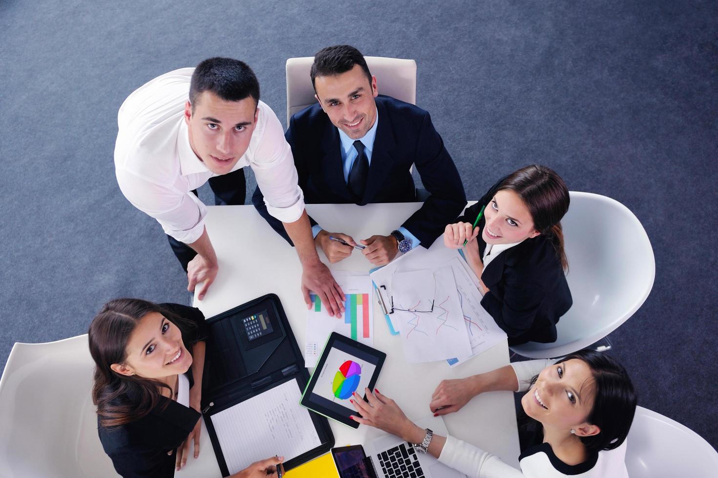 business people group in a meeting at office photo