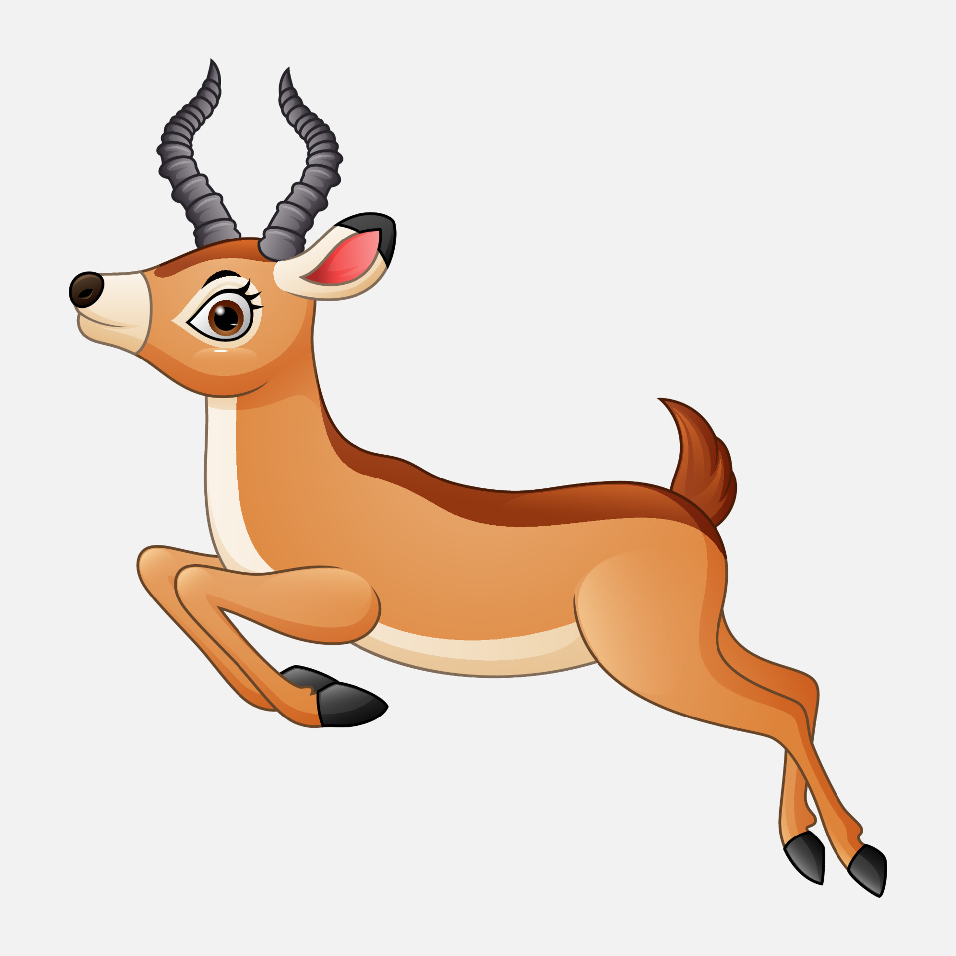 impala de dibujos animados aislado sobre fondo blanco 12084667 Vector